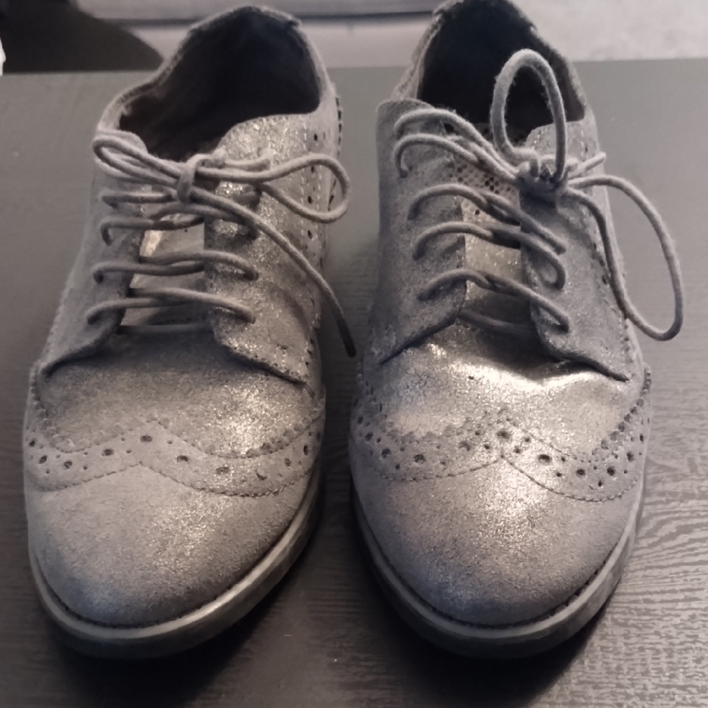 Gianni Bini Silver Brogue Shoes